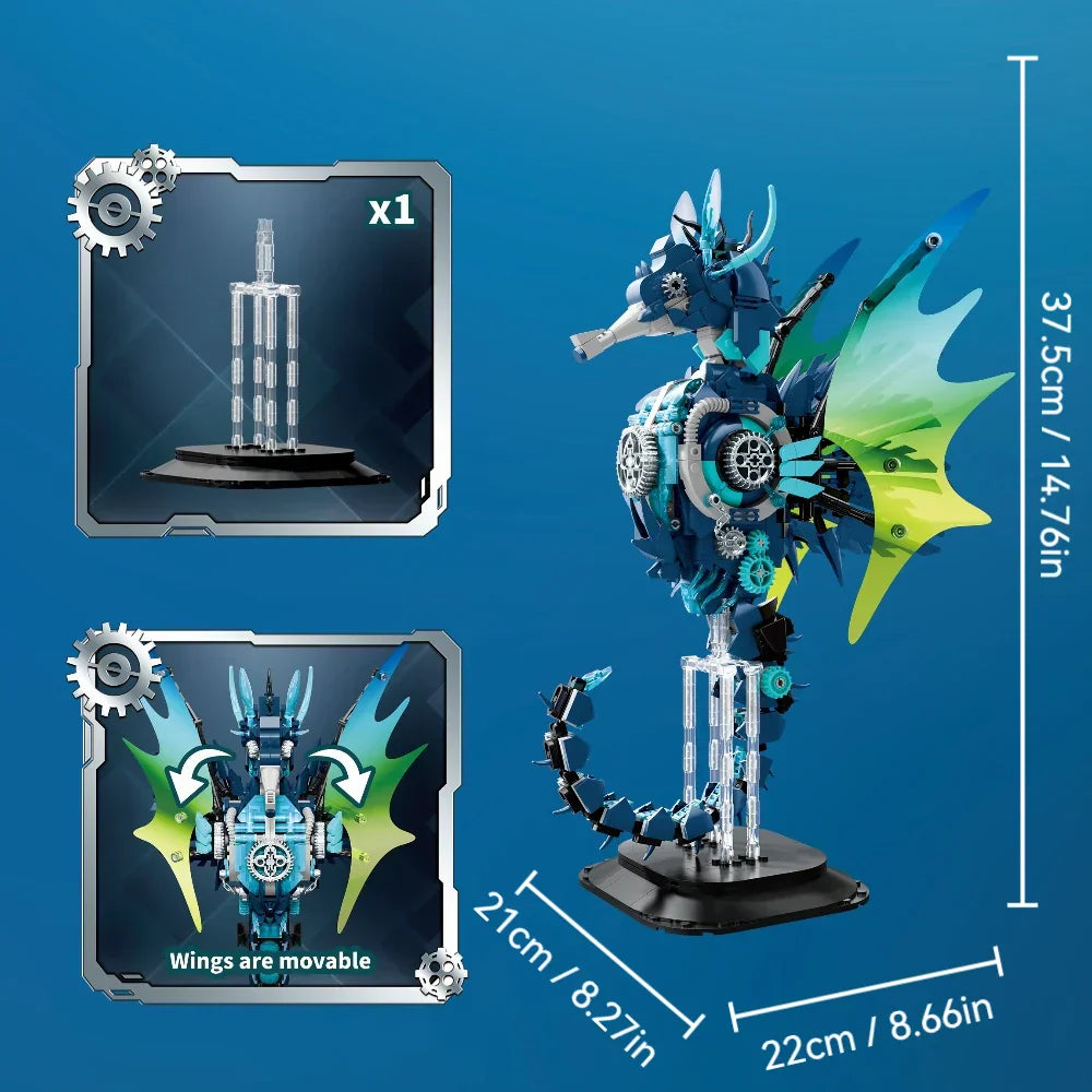 Mechanical Seahorse - 1003-Piece Ocean Building Set