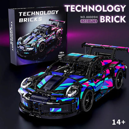 Apex Blue Hypercar - 1:10 RC Building Block Model (1580 PCS)